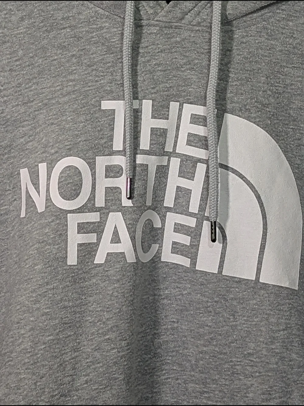 The North Face Men's Large Gray Logo Hoodie Pullover Sweatshirt Graphic